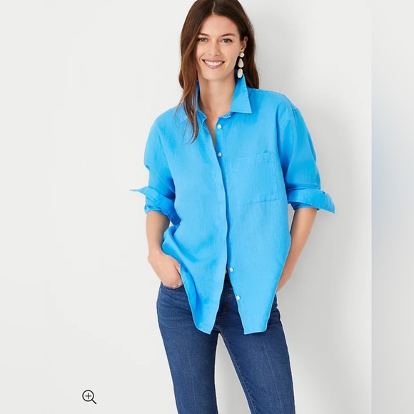 Ann Taylor | Oversized Linen Shirt - Picture 1 of 5